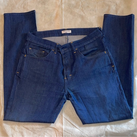 Blue Delta Men’s Custom Made Tom James Indigo Denim Jean Size 32 with 30” Inseam - Picture 5 of 11